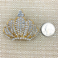 Crown Brooch, Pin - Style 11, Available in 9 Colors