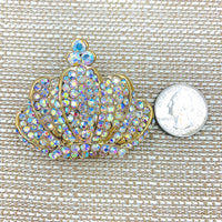Crown Brooch, Pin - Style 11, Available in 9 Colors