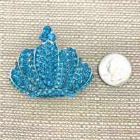 Crown Brooch, Pin - Style 11, Available in 9 Colors