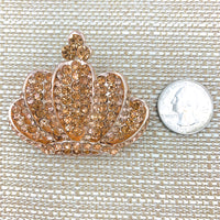 Crown Brooch, Pin - Style 11, Available in 9 Colors