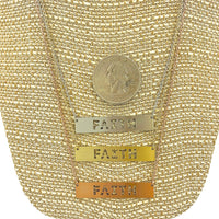 Faith Cutout Bar Necklace (1.6x0.25in)(16+3in)