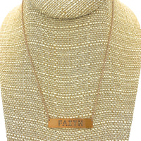 Faith Cutout Bar Necklace (1.6x0.25in)(16+3in)