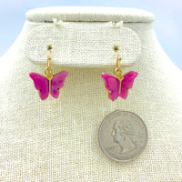Acrylic Butterfly Dangle Earrings - Available in 5 Colors
