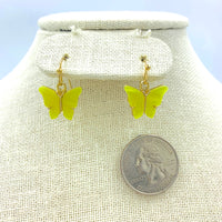 Acrylic Butterfly Dangle Earrings - Available in 5 Colors