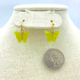 Acrylic Butterfly Dangle Earrings - Available in 5 Colors