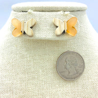 Butterfly Stud Earrings, Style 3 - Available in Silver or Gold