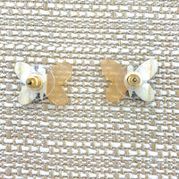 Butterfly Stud Earrings, Style 3 - Available in Silver or Gold