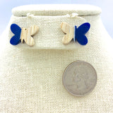 Butterfly Stud Earrings, Style 3 - Available in Silver or Gold