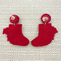 Christmas Stocking Seed Bead Earrings