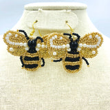 Bumblebee Seed Bead Earrings - Style 2