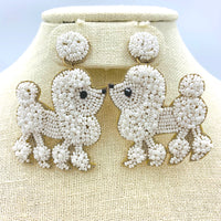 Poodle Seed Bead Earrings