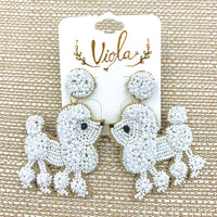 Poodle Seed Bead Earrings