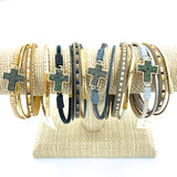 Cross Magnetic Clasp Bracelet, Style 1 - Available in 4 Colors