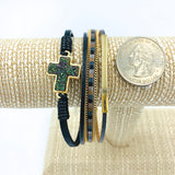 Cross Magnetic Clasp Bracelet, Style 1 - Available in 4 Colors