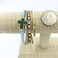 Cross Magnetic Clasp Bracelet, Style 1 - Available in 4 Colors