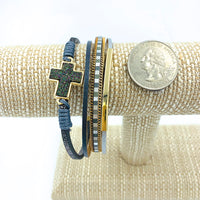 Cross Magnetic Clasp Bracelet, Style 1 - Available in 4 Colors