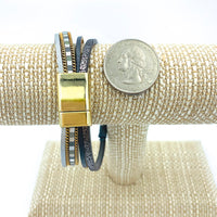 Cross Magnetic Clasp Bracelet, Style 1 - Available in 4 Colors