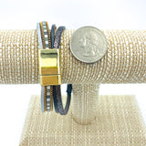 Cross Magnetic Clasp Bracelet, Style 1 - Available in 4 Colors