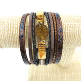 Druzy Stone Magnetic Clasp Wrap Bracelet