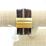 Druzy Stone Magnetic Clasp Wrap Bracelet