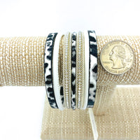 Cow Print Magnetic Clasp Bracelet