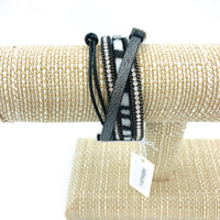 Zebra Print w/ Pearls Magnetic Clasp Bracelet