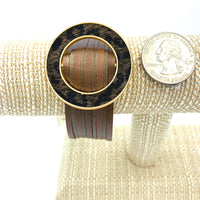Animal Print Magnetic Clasp Circle Top Bracelet - Available in 3 Colors