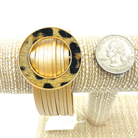 Animal Print Magnetic Clasp Circle Top Bracelet - Available in 3 Colors