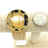 Animal Print Magnetic Clasp Circle Top Bracelet - Available in 3 Colors