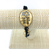 "JOHN 3:16" Cross Charm Toggle Bracelet