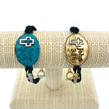 "JOHN 3:16" Cross Charm Toggle Bracelet