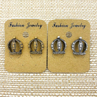 Crown Stud Earrings - Available in 2 Colors