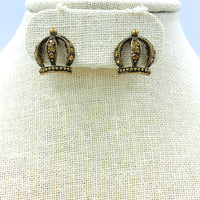 Crown Stud Earrings - Available in 2 Colors