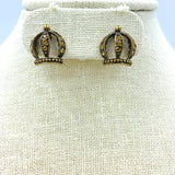 Crown Stud Earrings - Available in 2 Colors