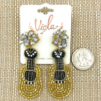 Guitar Seed Bead Earrings