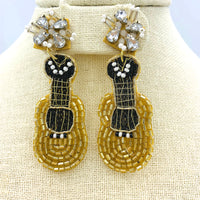 Guitar Seed Bead Earrings