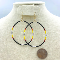 Seed Bead Dangle Hoops - Style 1 - Available in 2 Colors