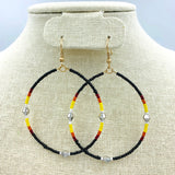 Seed Bead Dangle Hoops - Style 1 - Available in 2 Colors